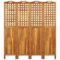 vidaXL Biombo de 4 paneles de madera maciza de acacia 162x2x180 cm vidaXL Biombo de 4 paneles de madera maciza de acacia 162x2x180 cm