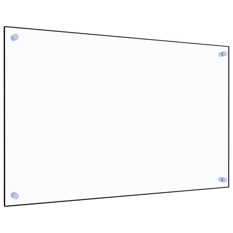 vidaXL Protector contra salpicaduras cocina vidrio templado 80x50 cm