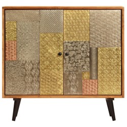 vidaXL Aparador de madera maciza de acacia 80x30x75 cm