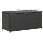 vidaXL Caja de almacenaje de jardín ratán sintético negro 100x50x50 cm vidaXL Caja de almacenaje de jardín ratán sintético negro 100x50x50 cm