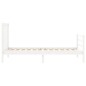 vidaXL Estructura de cama con cabecero madera maciza blanco vidaXL Estructura de cama con cabecero madera maciza blanco
