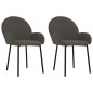 vidaXL Sillas de comedor 2 unidades terciopelo gris oscuro vidaXL Sillas de comedor 2 unidades terciopelo gris oscuro