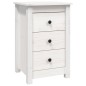 vidaXL Mesitas de noche 2 uds madera maciza pino blanco 40x35x61,5 cm vidaXL Mesitas de noche 2 uds madera maciza pino blanco 40x35x61,5 cm