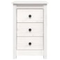 vidaXL Mesitas de noche 2 uds madera maciza pino blanco 40x35x61,5 cm vidaXL Mesitas de noche 2 uds madera maciza pino blanco 40x35x61,5 cm