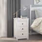 vidaXL Mesitas de noche 2 uds madera maciza pino blanco 40x35x61,5 cm vidaXL Mesitas de noche 2 uds madera maciza pino blanco 40x35x61,5 cm