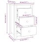 vidaXL Mesitas de noche 2 uds madera maciza pino blanco 40x35x61,5 cm vidaXL Mesitas de noche 2 uds madera maciza pino blanco 40x35x61,5 cm