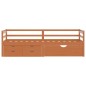 vidaXL Cama con cajones y armario madera pino marrón miel 90x200 cm vidaXL Cama con cajones y armario madera pino marrón miel 90x200 cm
