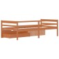 vidaXL Cama con cajones y armario madera pino marrón miel 90x200 cm vidaXL Cama con cajones y armario madera pino marrón miel 90x200 cm