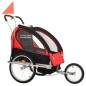 vidaXL Remolque para bicicletas y cochecito 2 en 1 negro y rojo vidaXL Remolque para bicicletas y cochecito 2 en 1 negro y rojo