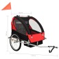 vidaXL Remolque para bicicletas y cochecito 2 en 1 negro y rojo vidaXL Remolque para bicicletas y cochecito 2 en 1 negro y rojo