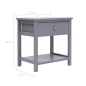 vidaXL Mesitas de noche 2 unidades madera de Paulownia gris 40x29x42cm vidaXL Mesitas de noche 2 unidades madera de Paulownia gris 40x29x42cm