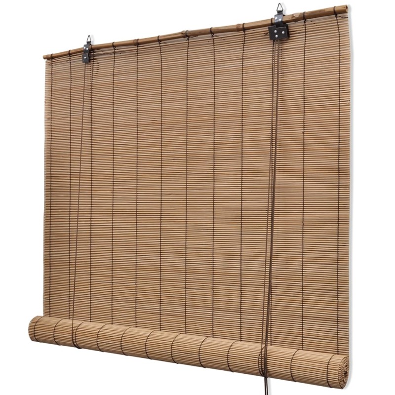 vidaXL Persianas enrollables de bambú marrón 150x220 cm vidaXL Persianas enrollables de bambú marrón 150x220 cm