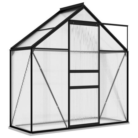 vidaXL Invernadero de aluminio gris antracita 1,33 m²