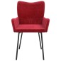 vidaXL Sillas de comedor 2 unidades terciopelo rojo tinto vidaXL Sillas de comedor 2 unidades terciopelo rojo tinto