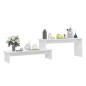 vidaXL Mueble de TV madera contrachapada blanco brillante 180x30x43 cm