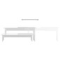 vidaXL Mueble de TV madera contrachapada blanco brillante 180x30x43 cm