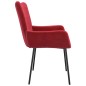 vidaXL Sillas de comedor 2 unidades terciopelo rojo tinto vidaXL Sillas de comedor 2 unidades terciopelo rojo tinto