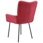 vidaXL Sillas de comedor 2 unidades terciopelo rojo tinto vidaXL Sillas de comedor 2 unidades terciopelo rojo tinto
