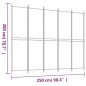vidaXL Biombo divisor de 5 paneles de tela gris antracita 250x200 cm