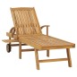vidaXL Tumbona con mesita madera maciza de teca vidaXL Tumbona con mesita madera maciza de teca