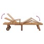 vidaXL Tumbona con mesita madera maciza de teca vidaXL Tumbona con mesita madera maciza de teca