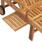 vidaXL Tumbona con mesita madera maciza de teca vidaXL Tumbona con mesita madera maciza de teca