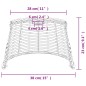 vidaXL Pantalla para lámpara de techo mimbre marrón Ø38x23 cm