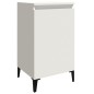 vidaXL Mesitas de noche 2 uds madera contrachapada blanco 40x35x70 cm vidaXL Mesitas de noche 2 uds madera contrachapada blanco 40x35x70 cm