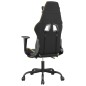 vidaXL Silla gaming masaje y reposapiés cuero sintético negro dorado vidaXL Silla gaming masaje y reposapiés cuero sintético negro dorado