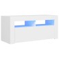 vidaXL Mueble de TV con luces LED blanco 90x35x40 cm vidaXL Mueble de TV con luces LED blanco 90x35x40 cm