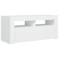 vidaXL Mueble de TV con luces LED blanco 90x35x40 cm vidaXL Mueble de TV con luces LED blanco 90x35x40 cm