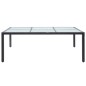 vidaXL Mesa de comedor de jardín negro 200x150x74 cm ratán sintético vidaXL Mesa de comedor de jardín negro 200x150x74 cm ratán sintético