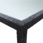 vidaXL Mesa de comedor de jardín negro 200x150x74 cm ratán sintético vidaXL Mesa de comedor de jardín negro 200x150x74 cm ratán sintético