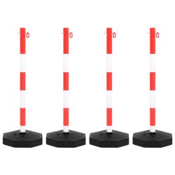 vidaXL Juego de barrera con postes y cadena plástico 10 m