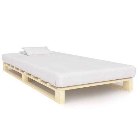 vidaXL Estructura de cama de palés madera maciza de pino 100x200 cm