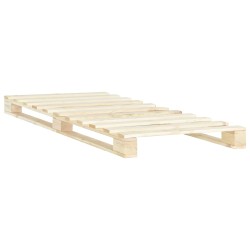 vidaXL Estructura de cama de palés madera maciza de pino 100x200 cm