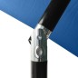vidaXL Sombrilla con LED y poste de acero azul azure 2x3 m vidaXL Sombrilla con LED y poste de acero azul azure 2x3 m