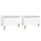 vidaXL Mesas auxiliares 2 uds madera contrachapada blanco 50x46x35 cm