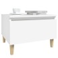 vidaXL Mesas auxiliares 2 uds madera contrachapada blanco 50x46x35 cm