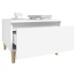vidaXL Mesas auxiliares 2 uds madera contrachapada blanco 50x46x35 cm