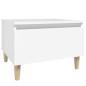 vidaXL Mesas auxiliares 2 uds madera contrachapada blanco 50x46x35 cm