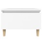 vidaXL Mesas auxiliares 2 uds madera contrachapada blanco 50x46x35 cm