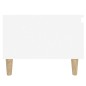 vidaXL Mesas auxiliares 2 uds madera contrachapada blanco 50x46x35 cm