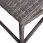 vidaXL Banco de jardín de ratán sintético gris 120 cm