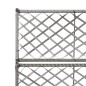 vidaXL Enrejado y arriate 2 macetas ratán sintético gris 58x30x107 cm vidaXL Enrejado y arriate 2 macetas ratán sintético gris 58x30x107 cm