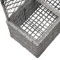 vidaXL Enrejado y arriate 2 macetas ratán sintético gris 58x30x107 cm vidaXL Enrejado y arriate 2 macetas ratán sintético gris 58x30x107 cm