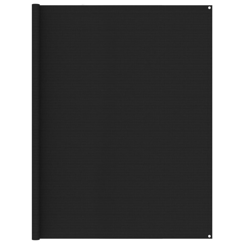 vidaXL Alfombra de tienda de campaña negro 250x450 cm