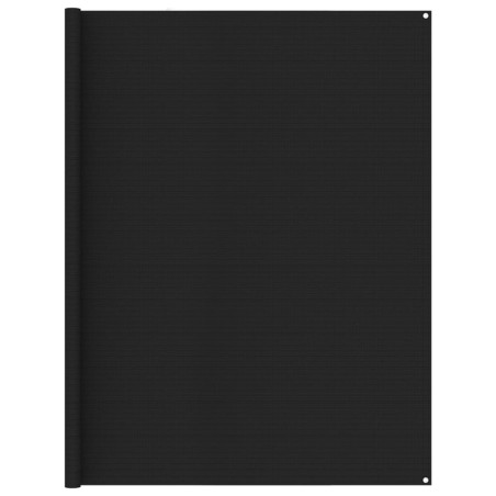 vidaXL Alfombra de tienda de campaña negro 250x450 cm