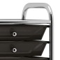 vidaXL Carrito de almacenaje portátil 10 cajones plástico negro
