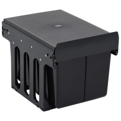 vidaXL Cubo de basura de cocina extraíble reciclaje cierre suave 36 L